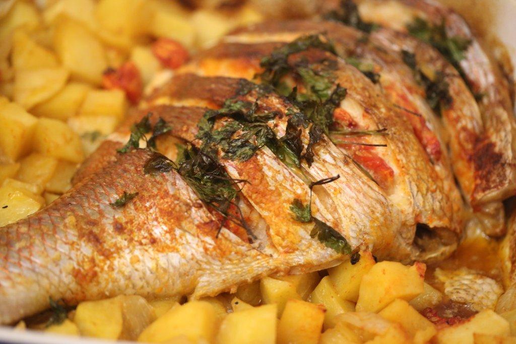 Grafe e Faca Pargo no forno1