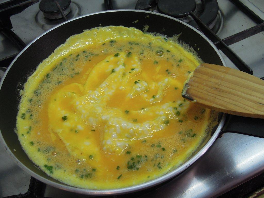 Ovos mexidos com cebolinho