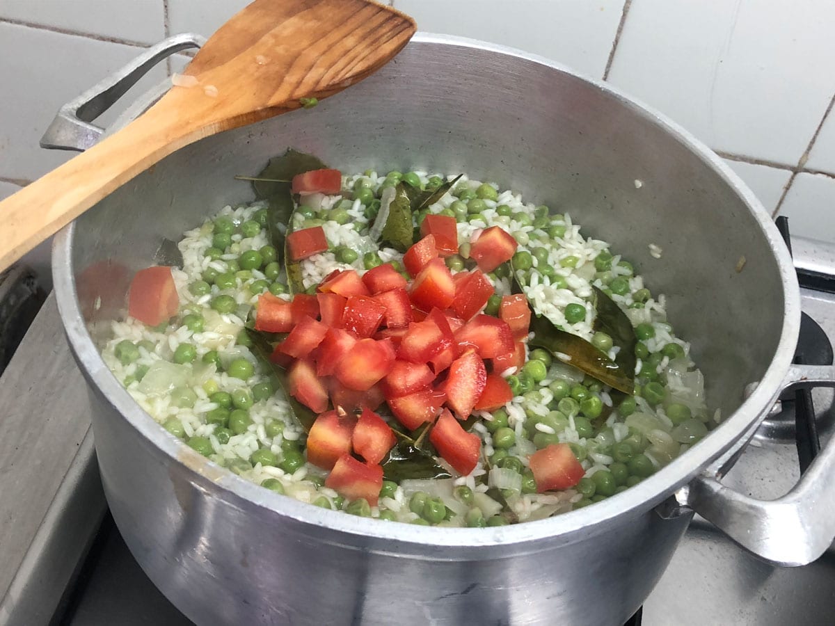 Risoto de Ervilhas Exótico