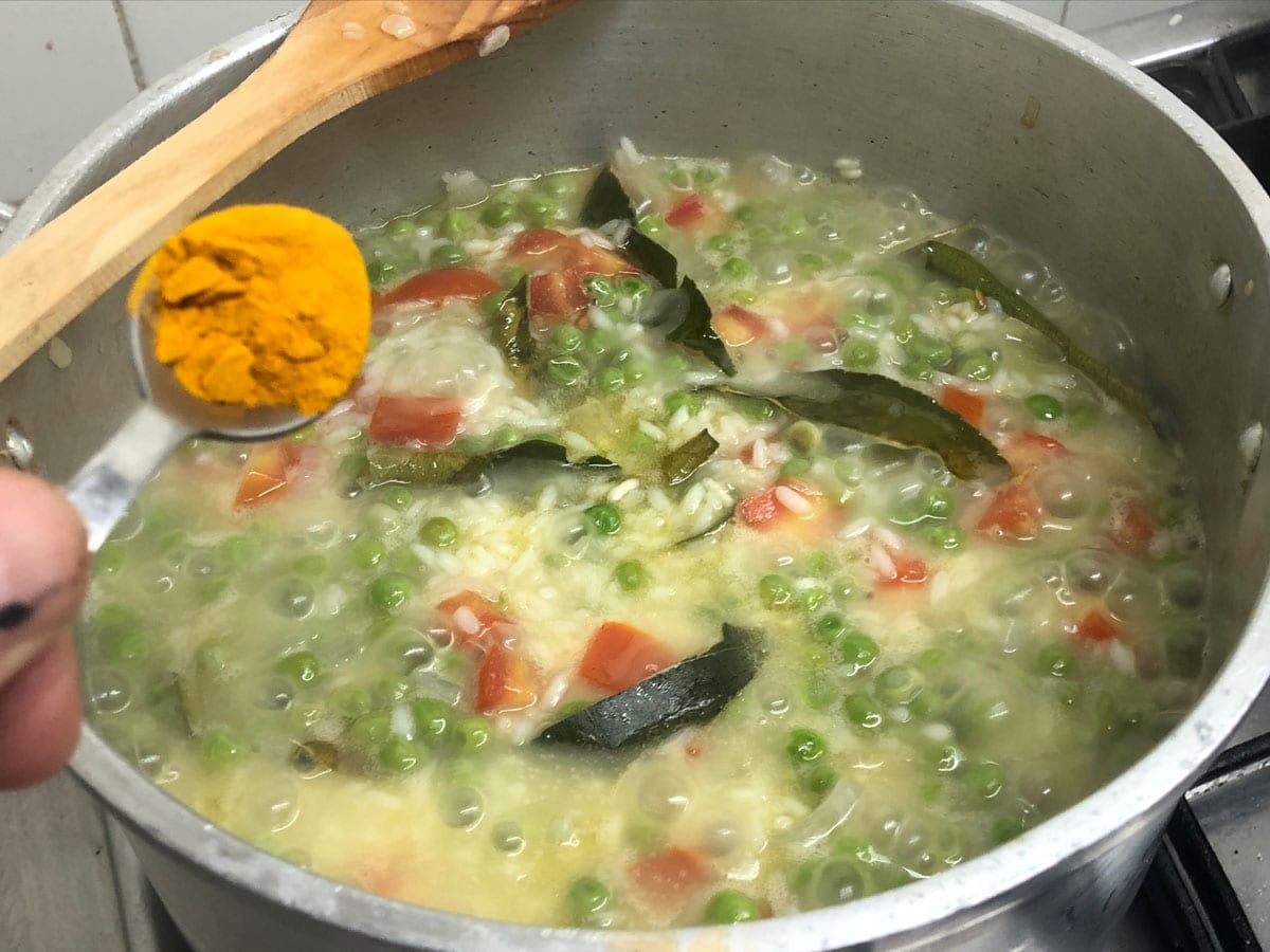 Risoto de Ervilhas Exótico