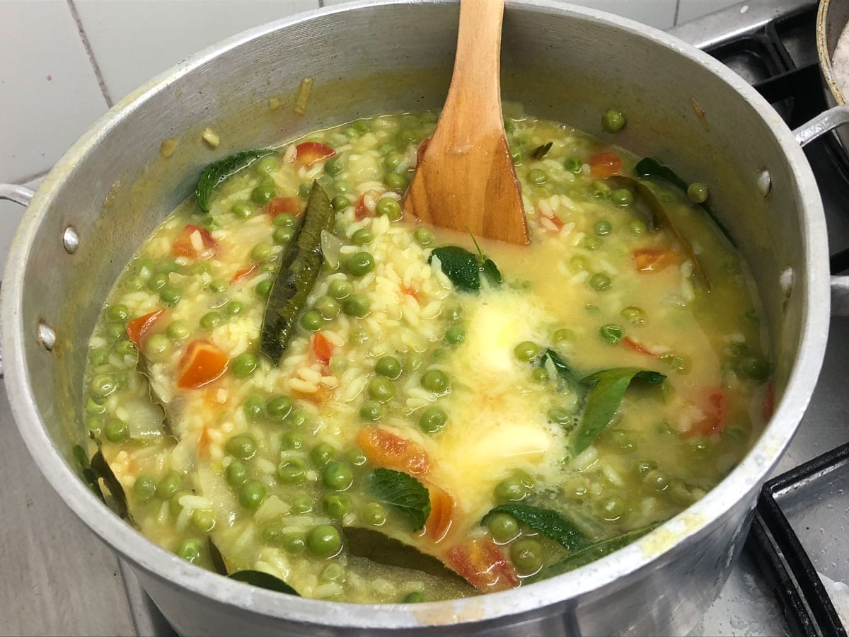 Risoto de Ervilhas Exótico