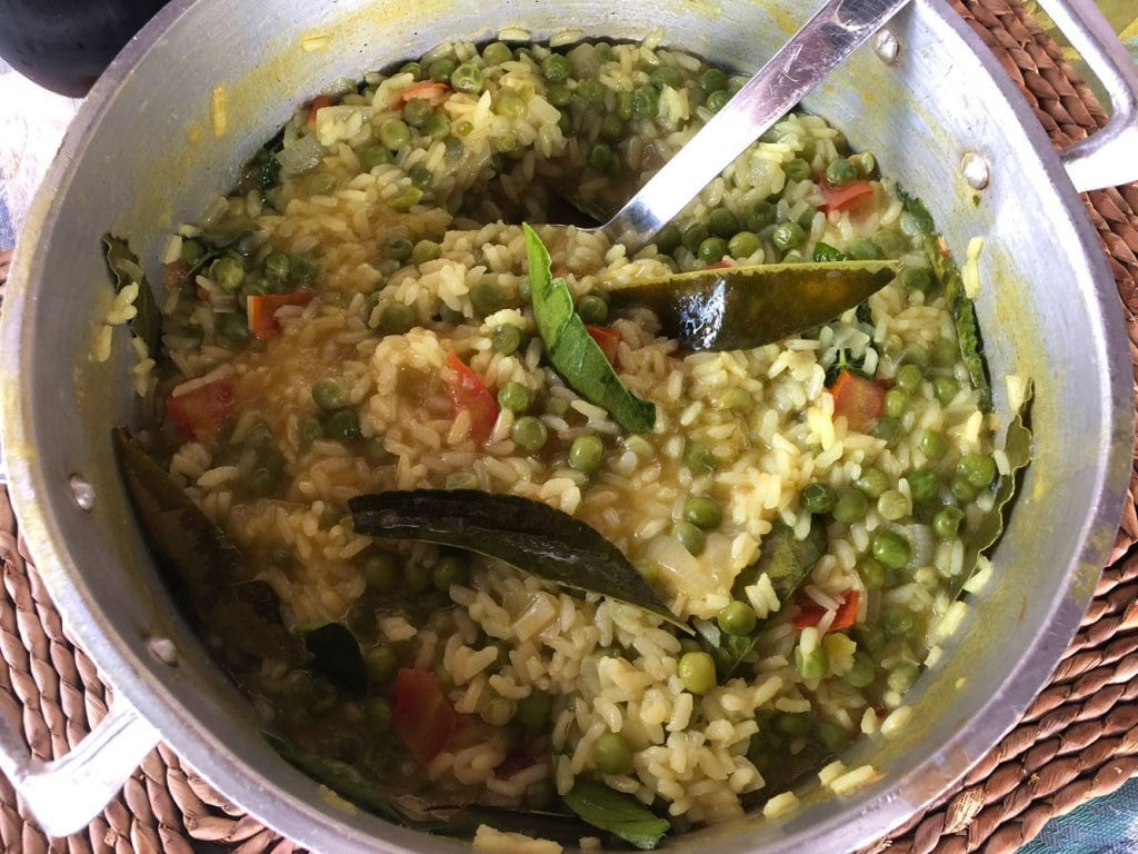 Risoto de Ervilhas Exótico