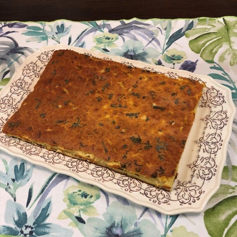 Uma espécie de focaccia a saber a salva
