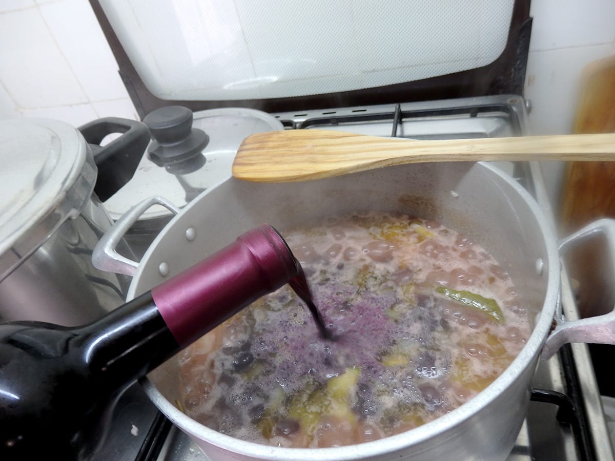 Arroz de Polvo com vinhão e um toque de Vinagre