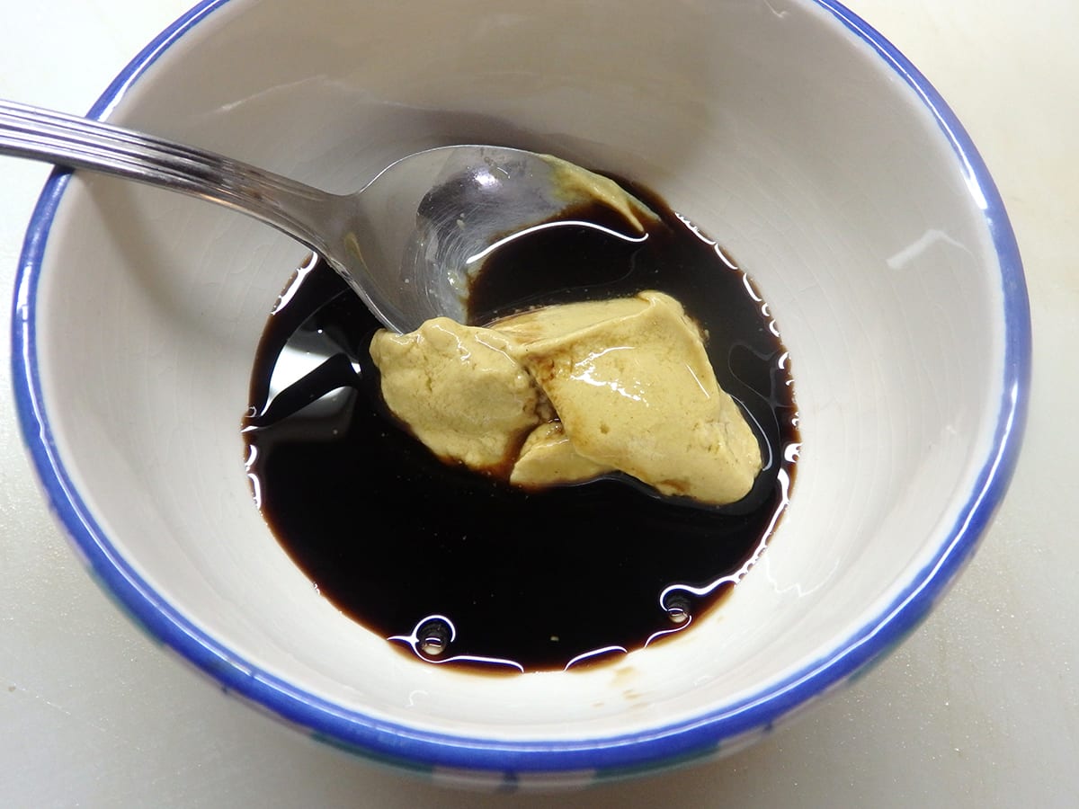 molho de Soja e mostarda