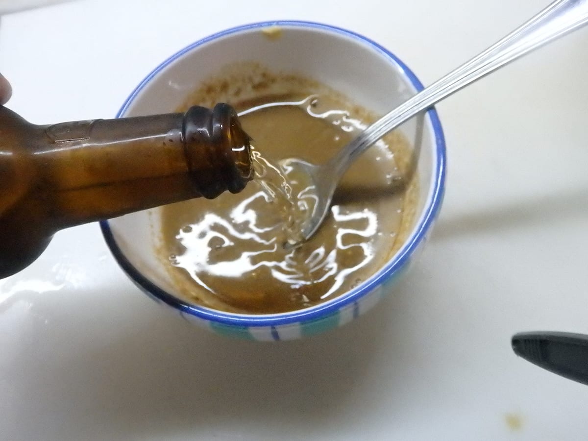 molho de Soja mostarda e cerveja